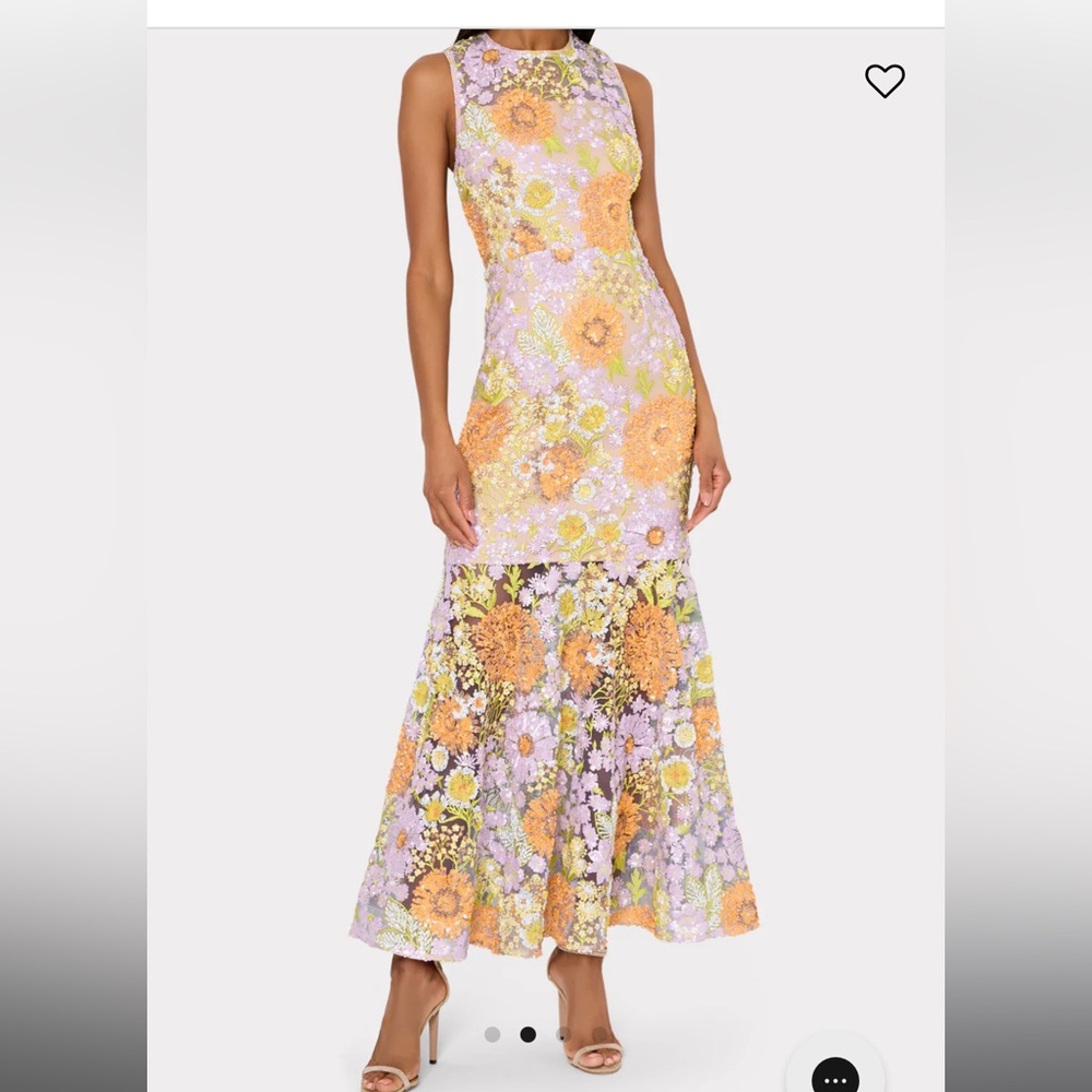 MILLY Floral Sleeveless Maxi Dress 🌸